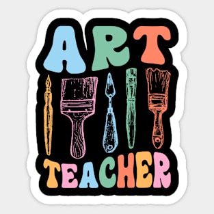 Art Teacher Retro Sticker